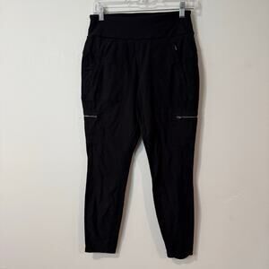 Athleta Women's Pants Leggings Headlands Hybrid Cargo Tight Black 8 Ripstop